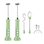 🥛⚡ Elektrischer Milchaufschäumer Set, kabellos & wiederaufladbar mit 3 Rührbesen 🍶✨ – für perfekten Milchschaum, heiße Schokolade & Ei-Schaum – schnell & vielseitig
