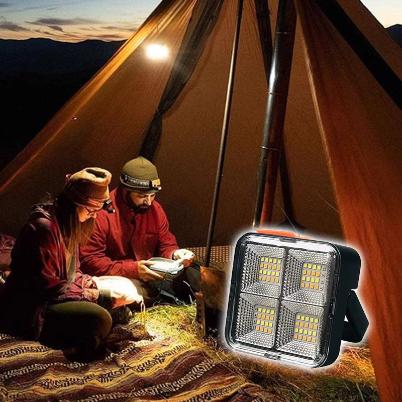 💡🔋 Tragbare Solar-Arbeitsleuchte mit 4 Modi: Hell, sparsam, Notlicht, Dämmerungssensor 🔄☀️ – Für Baustelle, Werkstatt & Camping. Wiederaufladbar, robust, kabellos. Jetzt sparen!