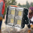 💡🔋 Tragbare Solar-Arbeitsleuchte mit 4 Modi: Hell, sparsam, Notlicht, Dämmerungssensor 🔄☀️ – Für Baustelle, Werkstatt & Camping. Wiederaufladbar, robust, kabellos. Jetzt sparen!