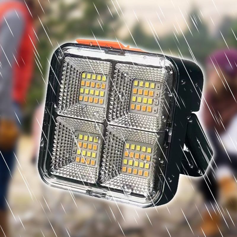 💡🔋 Tragbare Solar-Arbeitsleuchte mit 4 Modi: Hell, sparsam, Notlicht, Dämmerungssensor 🔄☀️ – Für Baustelle, Werkstatt & Camping. Wiederaufladbar, robust, kabellos. Jetzt sparen!