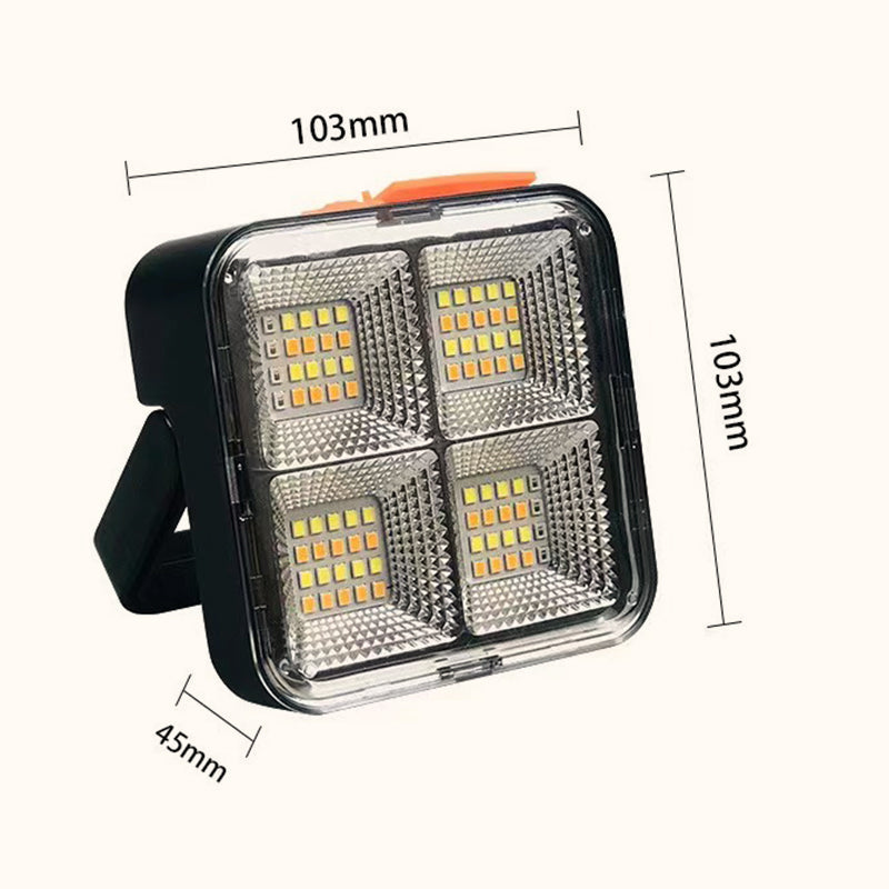 💡🔋 Tragbare Solar-Arbeitsleuchte mit 4 Modi: Hell, sparsam, Notlicht, Dämmerungssensor 🔄☀️ – Für Baustelle, Werkstatt & Camping. Wiederaufladbar, robust, kabellos. Jetzt sparen!