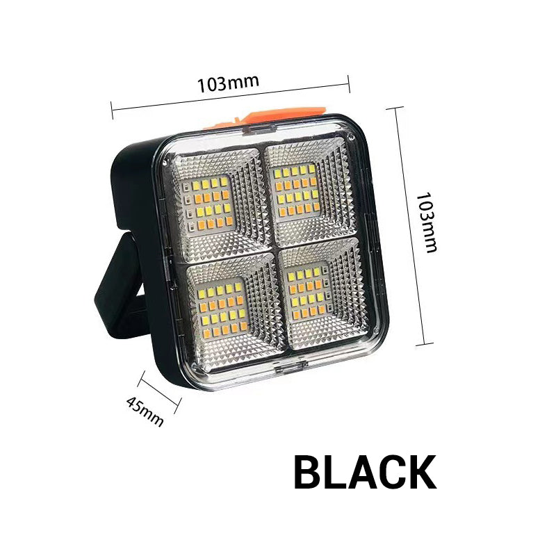 💡🔋 Tragbare Solar-Arbeitsleuchte mit 4 Modi: Hell, sparsam, Notlicht, Dämmerungssensor 🔄☀️ – Für Baustelle, Werkstatt & Camping. Wiederaufladbar, robust, kabellos. Jetzt sparen!