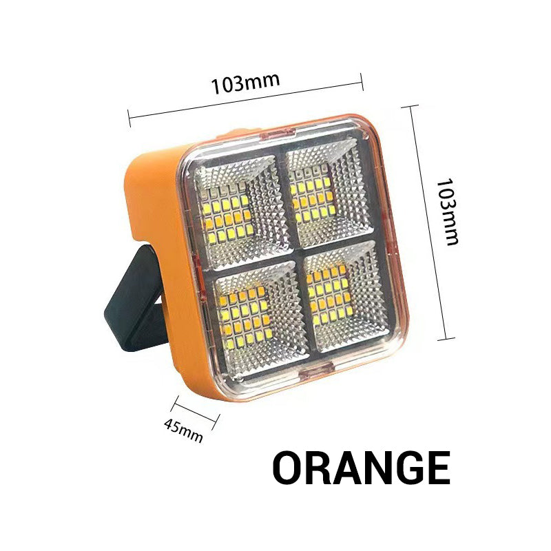 💡🔋 Tragbare Solar-Arbeitsleuchte mit 4 Modi: Hell, sparsam, Notlicht, Dämmerungssensor 🔄☀️ – Für Baustelle, Werkstatt & Camping. Wiederaufladbar, robust, kabellos. Jetzt sparen!