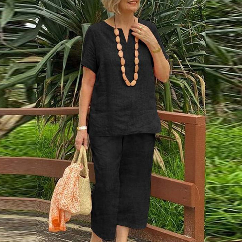 🌊☀️ Leichtes Sommer-Set: Kurzarmhemd & luftige Hose mit elastischem Bund 🍃👖 Perfekt für heiße Tage im Urlaub oder zu Hause. Ideal für lässige Sommeroutfits mit maximalem Tragekomfort.