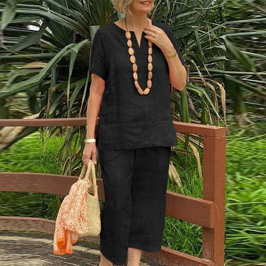 🌊☀️ Leichtes Sommer-Set: Kurzarmhemd & luftige Hose mit elastischem Bund 🍃👖 Perfekt für heiße Tage im Urlaub oder zu Hause. Ideal für lässige Sommeroutfits mit maximalem Tragekomfort.