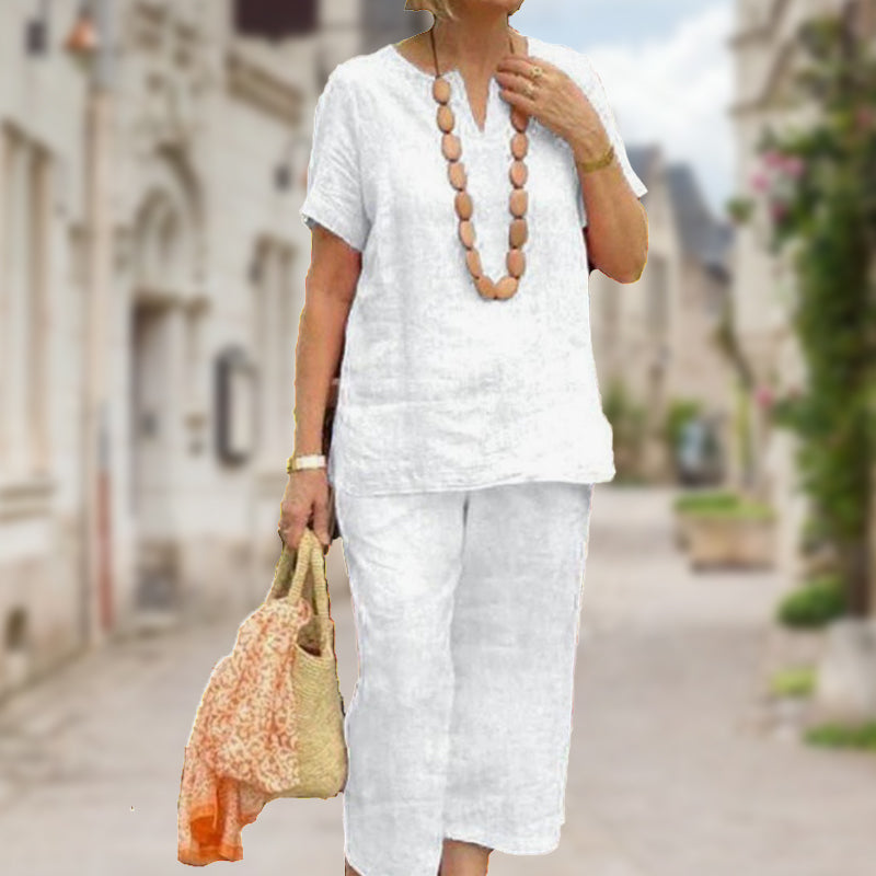 🌊☀️ Leichtes Sommer-Set: Kurzarmhemd & luftige Hose mit elastischem Bund 🍃👖 Perfekt für heiße Tage im Urlaub oder zu Hause. Ideal für lässige Sommeroutfits mit maximalem Tragekomfort.