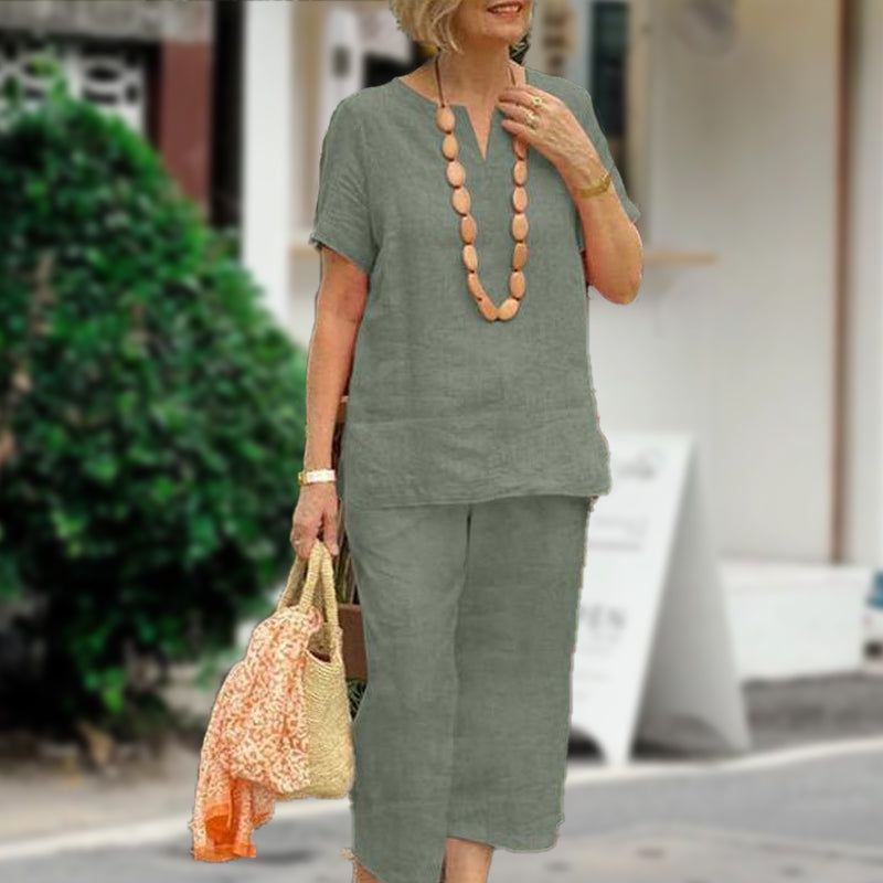 🌊☀️ Leichtes Sommer-Set: Kurzarmhemd & luftige Hose mit elastischem Bund 🍃👖 Perfekt für heiße Tage im Urlaub oder zu Hause. Ideal für lässige Sommeroutfits mit maximalem Tragekomfort.