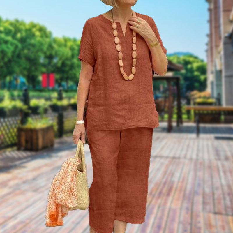 🌊☀️ Leichtes Sommer-Set: Kurzarmhemd & luftige Hose mit elastischem Bund 🍃👖 Perfekt für heiße Tage im Urlaub oder zu Hause. Ideal für lässige Sommeroutfits mit maximalem Tragekomfort.