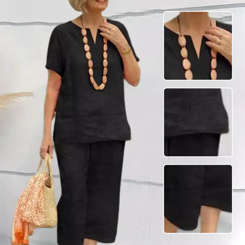 🌊☀️ Leichtes Sommer-Set: Kurzarmhemd & luftige Hose mit elastischem Bund 🍃👖 Perfekt für heiße Tage im Urlaub oder zu Hause. Ideal für lässige Sommeroutfits mit maximalem Tragekomfort.