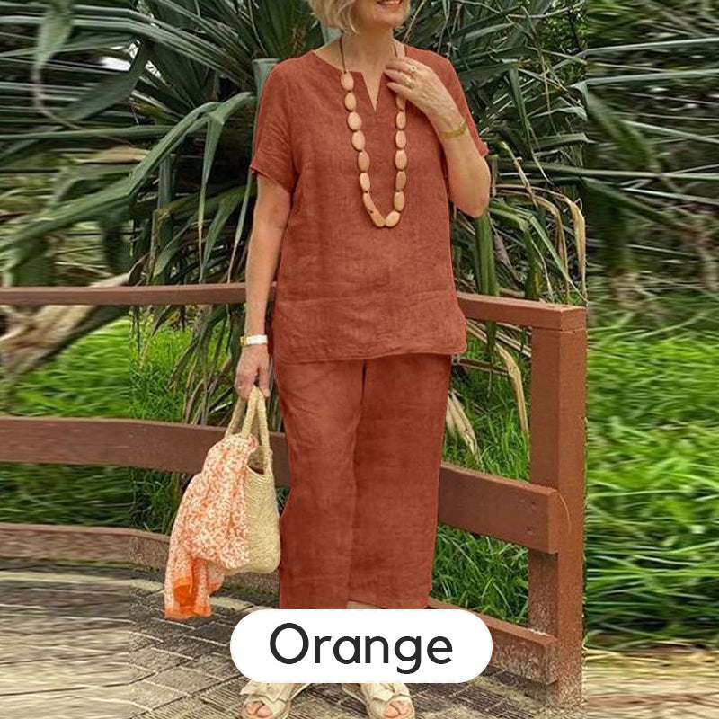 🌊☀️ Leichtes Sommer-Set: Kurzarmhemd & luftige Hose mit elastischem Bund 🍃👖 Perfekt für heiße Tage im Urlaub oder zu Hause. Ideal für lässige Sommeroutfits mit maximalem Tragekomfort.