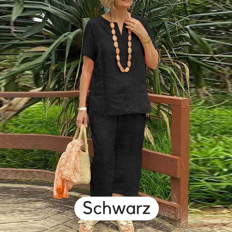 🌊☀️ Leichtes Sommer-Set: Kurzarmhemd & luftige Hose mit elastischem Bund 🍃👖 Perfekt für heiße Tage im Urlaub oder zu Hause. Ideal für lässige Sommeroutfits mit maximalem Tragekomfort.