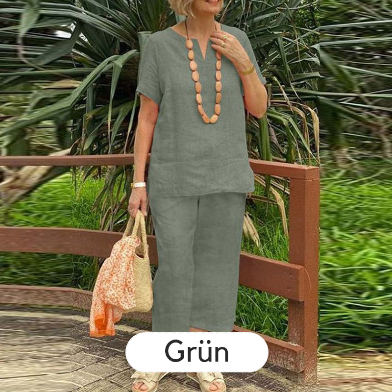 🌊☀️ Leichtes Sommer-Set: Kurzarmhemd & luftige Hose mit elastischem Bund 🍃👖 Perfekt für heiße Tage im Urlaub oder zu Hause. Ideal für lässige Sommeroutfits mit maximalem Tragekomfort.