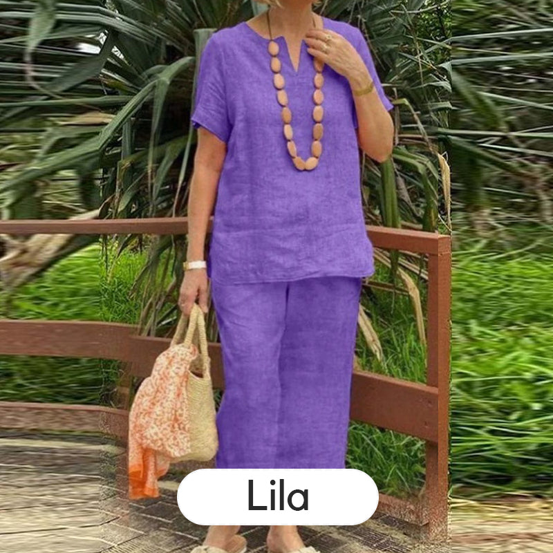 🌊☀️ Leichtes Sommer-Set: Kurzarmhemd & luftige Hose mit elastischem Bund 🍃👖 Perfekt für heiße Tage im Urlaub oder zu Hause. Ideal für lässige Sommeroutfits mit maximalem Tragekomfort.