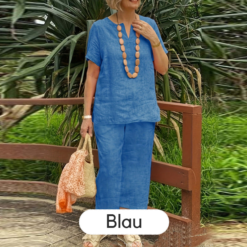 🌊☀️ Leichtes Sommer-Set: Kurzarmhemd & luftige Hose mit elastischem Bund 🍃👖 Perfekt für heiße Tage im Urlaub oder zu Hause. Ideal für lässige Sommeroutfits mit maximalem Tragekomfort.