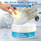 🧼✨ No-Wash Schuh & Leder Reiniger Creme – Fleckenentferner mit Schwamm 🧽👟 Einfach auftragen, sofortige Frische – ideal für Sneaker, Sofa & Autositze.
