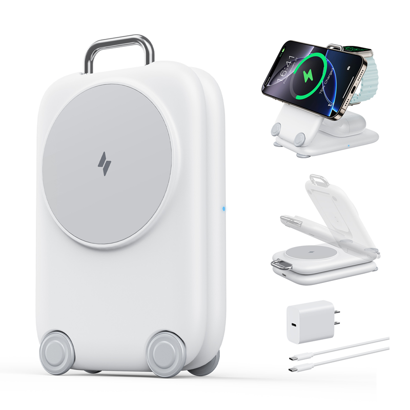 🔥📱 3-in-1 Klappbares MagSafe-Ladegerät 🔋⚡ Schnellladen für iPhone, Apple Watch & AirPods – kabellos, kompakt, reisefreundlich