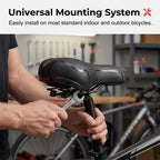 ✨🔥 Ergonomischer Fahrradsattel mit Memory-Schaum – atmungsaktiv, schmerzfrei dank Druckentlastung & stoßdämpfend für lange Touren 🚲💨 Jetzt entdecken & Komfort genießen!