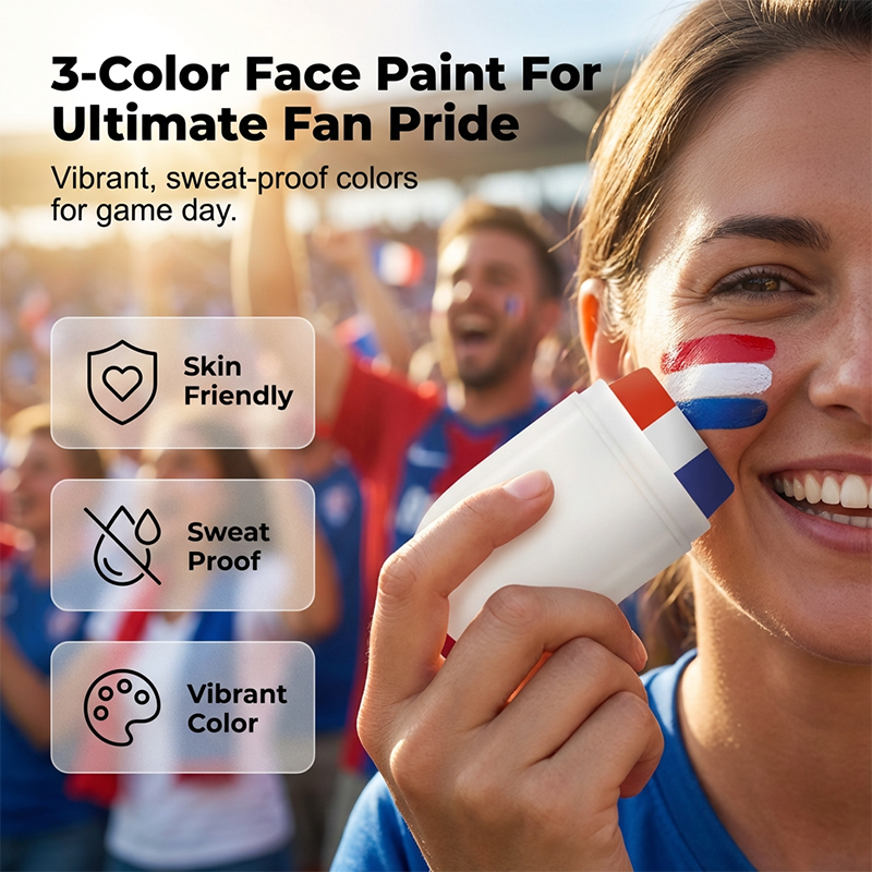 🎨⚽ WM 2026 Flaggen-Schminkstift – 3-in-1-Gesichtsfarbe im praktischen Stift 🎨💨 Hautfreundlich, schweißfest & leicht abwaschbar – perfekt fürs Stadion & Fan-Feste. Jetzt mit 50% Rabatt!