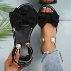 😍Zeitlich begrenzter Rabatt 50% 💥Stilvolle Riemchen-Sandalen mit Perlen-Detail