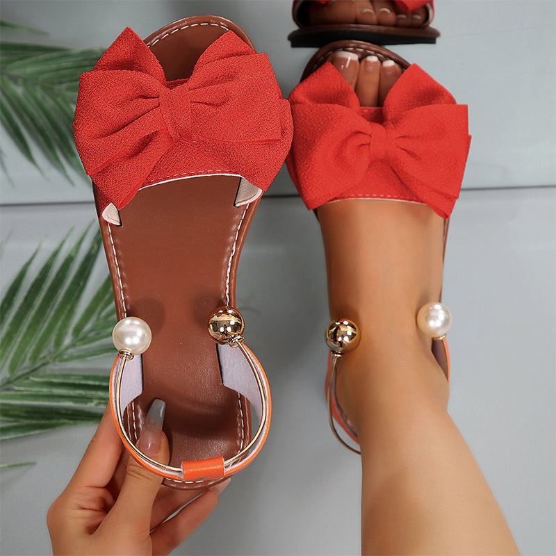 😍Zeitlich begrenzter Rabatt 50% 💥Stilvolle Riemchen-Sandalen mit Perlen-Detail