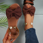 😍Zeitlich begrenzter Rabatt 50% 💥Stilvolle Riemchen-Sandalen mit Perlen-Detail