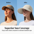 😎🏆 Damen-Baseball-Sonnenhut mit breiter Krempe ✨☀️ UV-Schutz, schnell trocknend, atmungsaktiv – perfekt für Outdoor, Wanderung & Strand. 2 Stück nur 21,99€ (-50%)