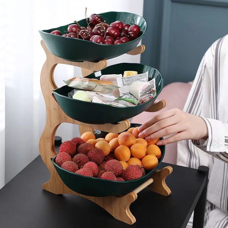 🍎🍐 3-Teilige Obstschale mit Holzständer – Platzsparend & Stilvoll 🍇🍒 Perfekt für Küche & Tisch, hochwertige Verarbeitung, praktisch als Servierschale, ideal für zuhause – jetzt entdecken!