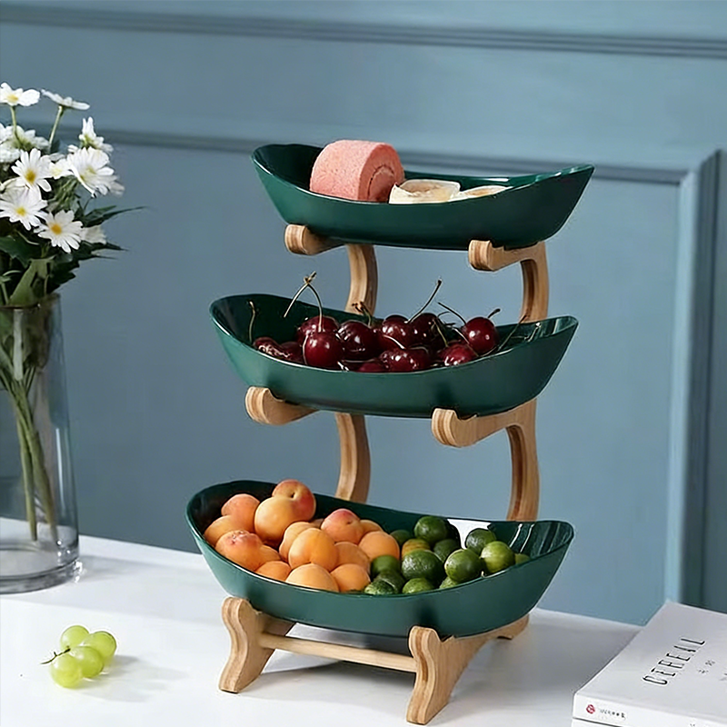 🍎🍐 3-Teilige Obstschale mit Holzständer – Platzsparend & Stilvoll 🍇🍒 Perfekt für Küche & Tisch, hochwertige Verarbeitung, praktisch als Servierschale, ideal für zuhause – jetzt entdecken!