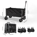 🛒🏕️ Faltbarer Bollerwagen – Riesen Volumen, leichter Camping Handwagen ⛰️🚀 | 50% Rabatt, nur 3 Tage!
