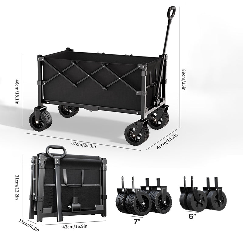 🛒🏕️ Faltbarer Bollerwagen – Riesen Volumen, leichter Camping Handwagen ⛰️🚀 | 50% Rabatt, nur 3 Tage!