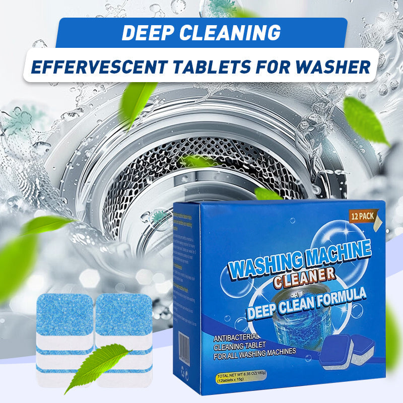 🧼💨 Waschtabs für blitzsaubere Maschine – Ohne Rückstände, ohne Gerüche 🚀🧺 12er Pack, 180g – Tiefenreinigung von Trommel & Dichtungen, entfernt Bakterien & Gerüche, für alle Waschmaschinen geeignet.