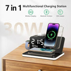 🔋⚡ 7-in-1 Kabellose Ladestation 📱🎧 Für Smartwatch, Kopfhörer & Smartphone – Alle Geräte gleichzeitig laden. Kein Kabelchaos, volle Kompatibilität.