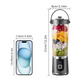 🥤⚡ Kabelloser Smoothie-Maker mit 10-Klingen-System & Hochleistungsmotor – zerkleinert Eis & Obst im Handumdrehen, ideal für unterwegs 🚀🔋 💪 USB-Ladung, Ein-Knopf-Bedienung, kompaktes Design – perfekt für Fitness, Büro & Reise.