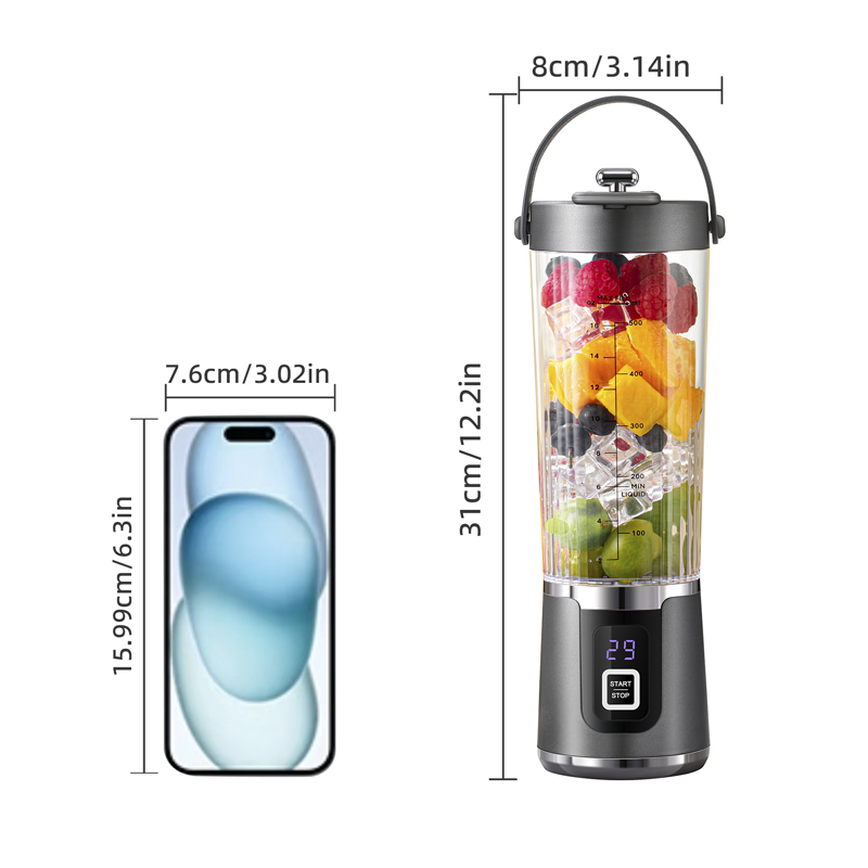 🥤⚡ Kabelloser Smoothie-Maker mit 10-Klingen-System & Hochleistungsmotor – zerkleinert Eis & Obst im Handumdrehen, ideal für unterwegs 🚀🔋 💪 USB-Ladung, Ein-Knopf-Bedienung, kompaktes Design – perfekt für Fitness, Büro & Reise.
