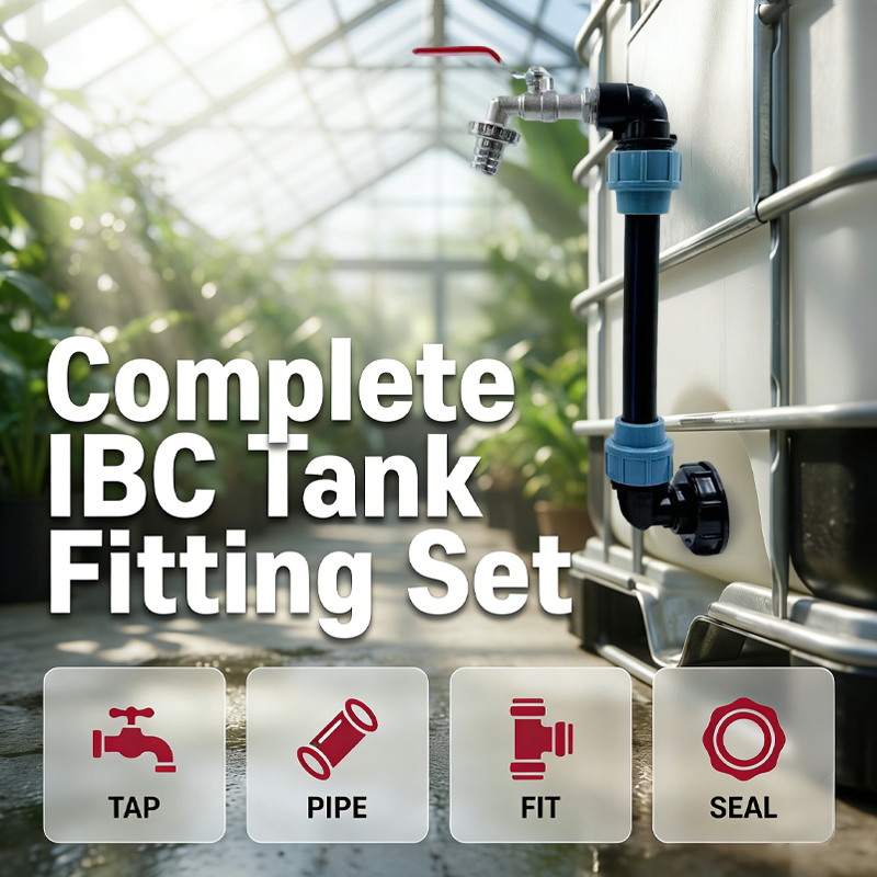 🛠️💧 IBC Tank Komplett-Set – sofort einsatzbereit 💧🔩 inkl. Ventile, Adapter & Dichtungen. Für Regenwasser, Lagerung & Transport. Made in EU – langlebig & dicht.