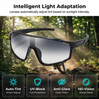 😎🏔️ Photochrome Outdoor-Sportbrille – Selbsttönend, Panoramablick 🌬️🔒 | Windschutz, rutschfest – Ideal für Rad & Lauf – Jetzt sparen!