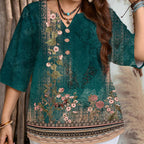 👚✨ Leichte V-Neck Bluse mit Knopfleiste – perfekt für Büro & Freizeit 🌸👌 | atmungsaktiv, knitterfrei, figurschmeichelnd | im Sale