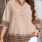 👚✨ Leichte V-Neck Bluse mit Knopfleiste – perfekt für Büro & Freizeit 🌸👌 | atmungsaktiv, knitterfrei, figurschmeichelnd | im Sale