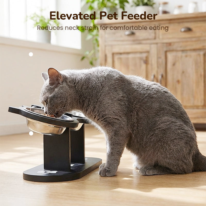 🐾🛡️ Rutschfester, erhöhter Futtertrog mit 3 Schalen – sicheres, komfortables Fressen für Hunde & Katzen 😺🍽️ Ohne Verschütten, schont Gelenke – perfekt für Mehrfachhaustiere. Sofort bereit für tägliche Mahlzeiten!