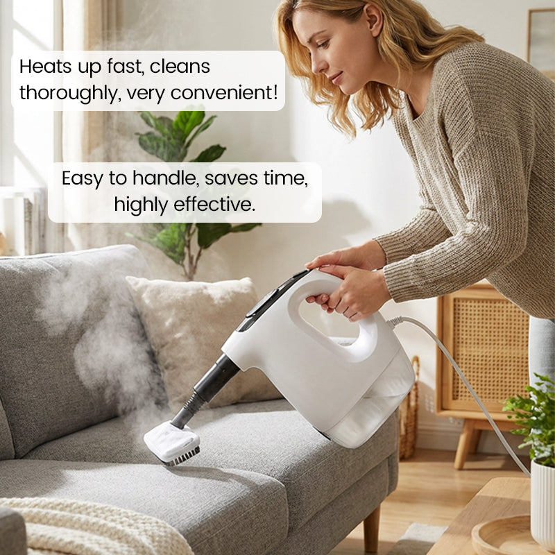 🔥💨 Fast Heating Handheld Steam Cleaner Set – Blitzschnell einsatzbereit 🔧🧼 für Küche, Fugen & Glas. Kraftvoller Dampf, chemiefrei. Inkl. Zubehör. Jetzt sparen!