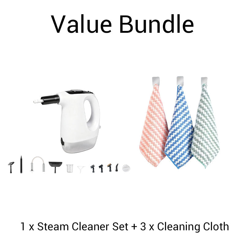 🔥💨 Fast Heating Handheld Steam Cleaner Set – Blitzschnell einsatzbereit 🔧🧼 für Küche, Fugen & Glas. Kraftvoller Dampf, chemiefrei. Inkl. Zubehör. Jetzt sparen!