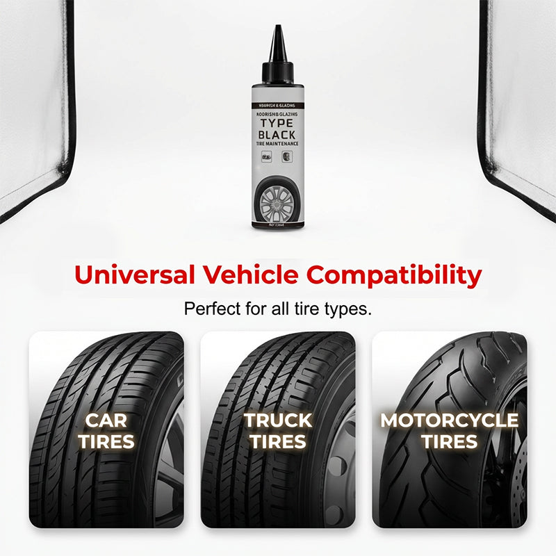 🚗✨ Tire & Trim Restorer Shine – Permanent gloss, no cracking 🛡️🔧. Für Reifen & Kunststoffteile. UV-Schutz, wasserfest, 12 Monate Halt. Einfach auftragen – wie neu!