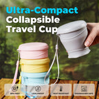 ☕️🧳 Zusammenfaltbarer Silikon-Reisebecher mit Deckel 🚀🌍 – Ideal für Büro, Flugzeug & Camping. Leicht, spülmaschinenfest & auslaufsicher. Platzsparend klappbar. Jetzt sparen & nachhaltig genießen!
