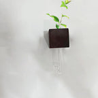 🧲🌳 Magnetische Holz-Vase mit Reagenzglas – schwebend, platzsparend, rustikal-modern 💧🔬 Ideal für Kräuter, Schnittblumen & DIY-Deko – einfach an Kühlschrank, Heizung oder Metallregal haften.