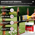 🔥🛡️ 50% RABATT! Rust Converter Metallic Paint – Entfernt Rost ohne Schleifen, kein Geruch, glänzende Oberfläche für Tore & Gartengeräte. 🔨✨