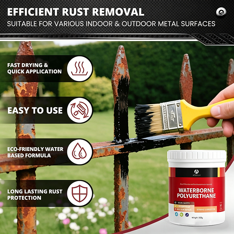 🔥🛡️ 50% RABATT! Rust Converter Metallic Paint – Entfernt Rost ohne Schleifen, kein Geruch, glänzende Oberfläche für Tore & Gartengeräte. 🔨✨