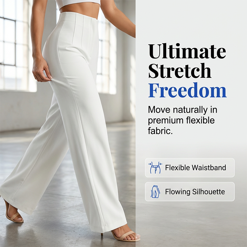 🔥👖 Damen-Freizeithose mit weitem Bein, einfarbig 🧵✨ weich, locker & perfekt für ganztägigen Tragekomfort – 50% RABATT sichern!