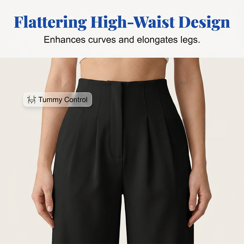 🔥👖 Damen-Freizeithose mit weitem Bein, einfarbig 🧵✨ weich, locker & perfekt für ganztägigen Tragekomfort – 50% RABATT sichern!