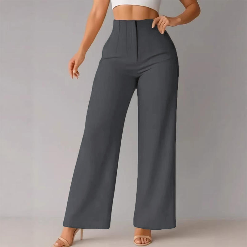 🔥👖 Damen-Freizeithose mit weitem Bein, einfarbig 🧵✨ weich, locker & perfekt für ganztägigen Tragekomfort – 50% RABATT sichern!