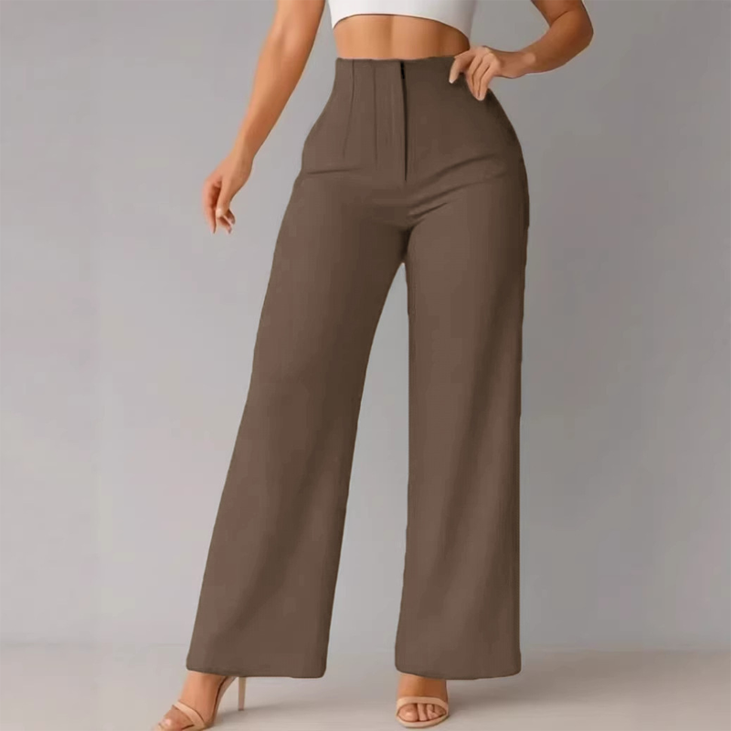 🔥👖 Damen-Freizeithose mit weitem Bein, einfarbig 🧵✨ weich, locker & perfekt für ganztägigen Tragekomfort – 50% RABATT sichern!